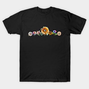 Sunflower flowers lineup T-Shirt